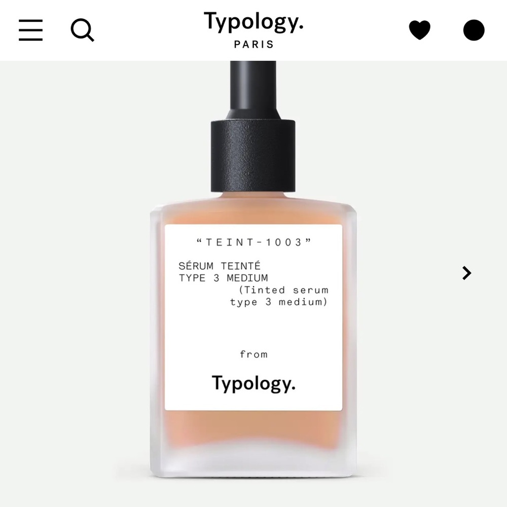 New Typology skin tint serum Shade 3 Medium ✨